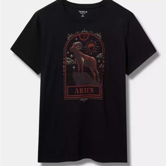 torrid Tops - TORRID Black Aries Graphic T-Shirt